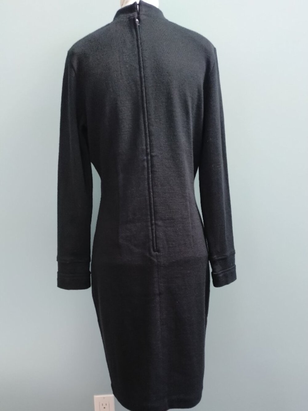 Nina Patrick Wool Blend Black Knit Dress, size M - Picture 4 of 9